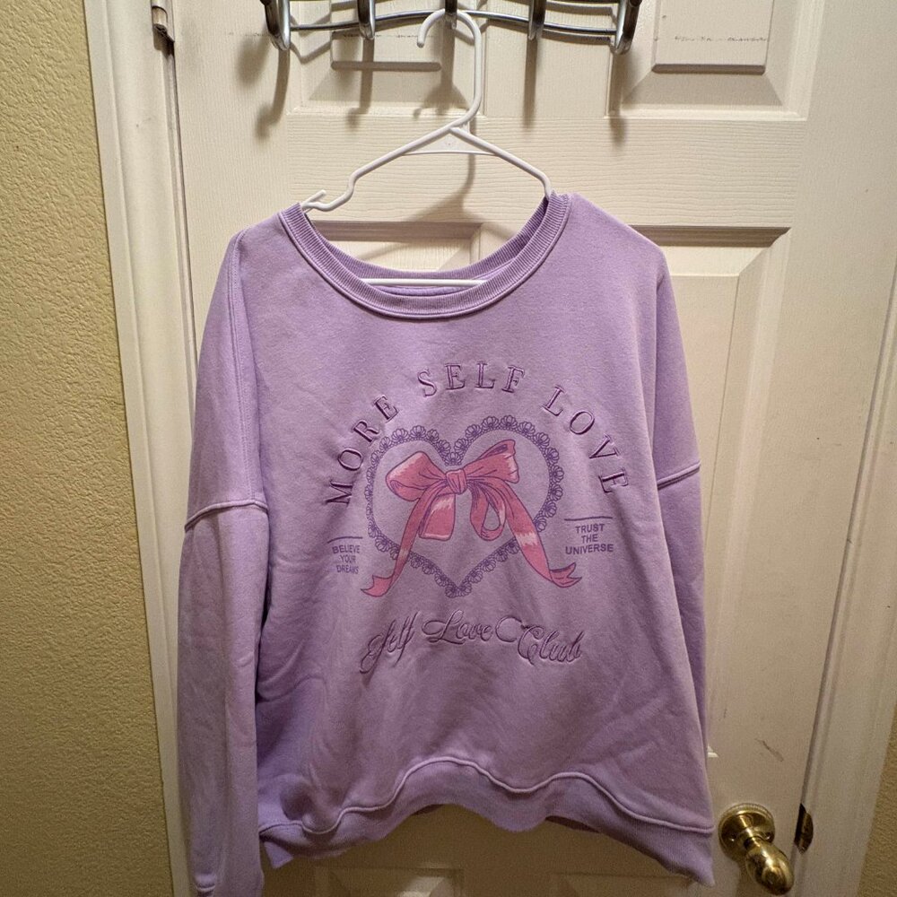 Purple Self Love Crewneck